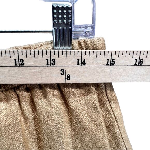 J Jill Pants Womens M Golden Brown Linen Pull On Stretch Lagenlook Soft Girl - Picture 5 of 10